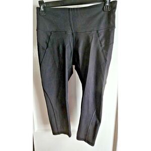 Athleta seamed high waist black women Sz‎ SP capris legging compression